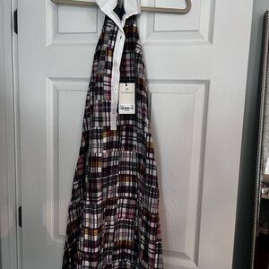 Tuckernuck Multicolor Plaid Maxi Dress with White Collar